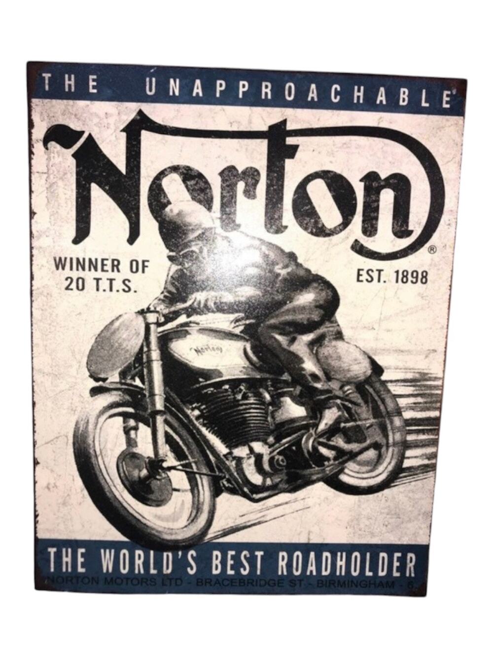 Motorcycle Metal Sign Decor Man Cave